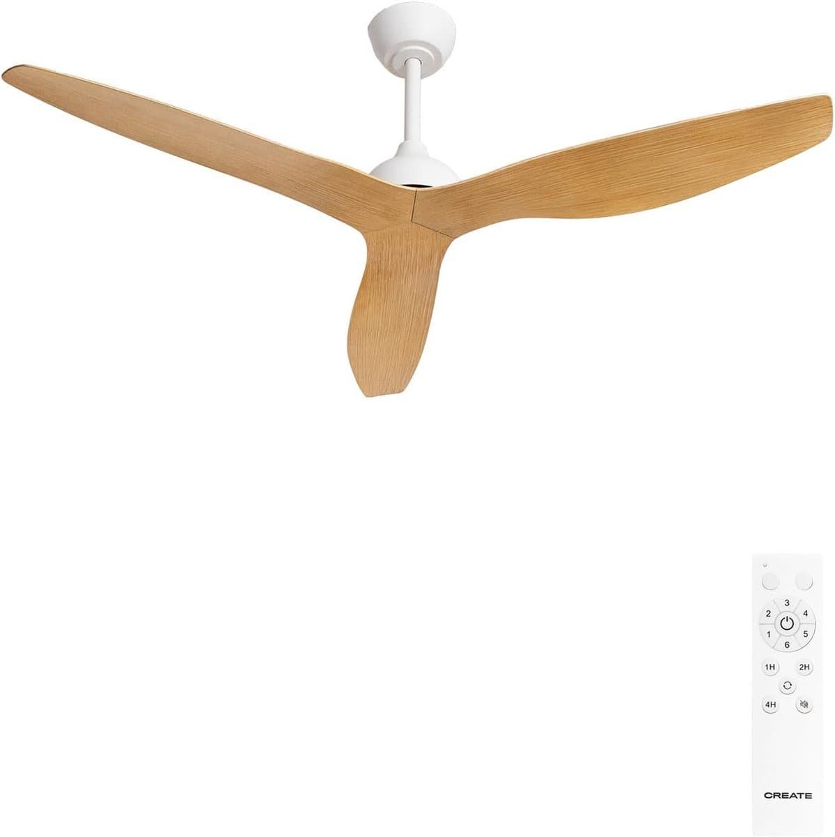 Stil Zwart Houten Plafondventilator met LED Verlichting en Afstandsbediening — afbeelding 1
