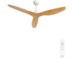 Stil Zwart Houten Plafondventilator met LED Verlichting en Afstandsbediening