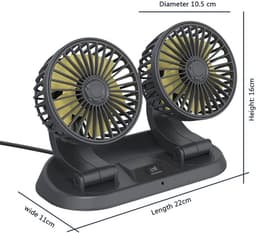 Krachtige USB Mini Ventilator - 360° Draaibaar & 2 Snelheden | Tafel, Auto, Kantoor & Camping — thumbnail 5