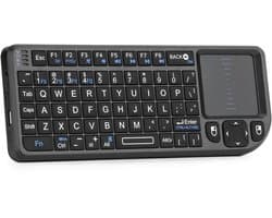 Geschikt voorRii X1 2.4GHz Mini Draadloos Toetsenbord ondersteunt Engelse/Russisch/Spaans/Franse invoermethoden, met touchpad, geschikt voor Geschikt voor Android TV-boxen/PC's/laptops.