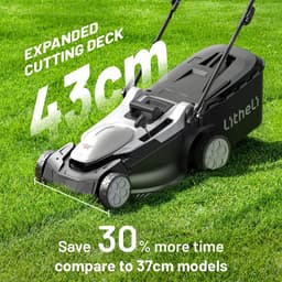 Draadloze Accu Grasmaaier 43cm met Krachtige Borstelloze Motor en Mulchfunctie — thumbnail 3