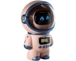 Draadloze Bluetooth Speaker met AI Voice Intercom, Nachtlampje en Wekker - Roze