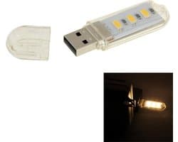 1 5 flash schijf stijl USB-licht  140LM 3 LED SMD 5630 Warm wit licht