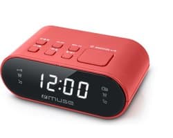 Muse M-10RED - Compacte wekkerradio - voorkeuzezenders - dimbaar display - sleep / snooze - back-up batterij