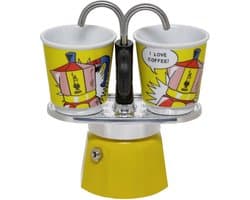 Bialetti Mini Express Lichtenstein - Set met 2 kopjes