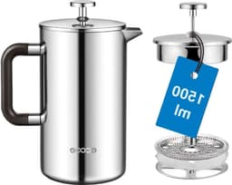 Dubbelwandig Koffiezetapparaat van Roestvrij Staal - 15 liter - 3 filters - Ecooe — thumbnail 1