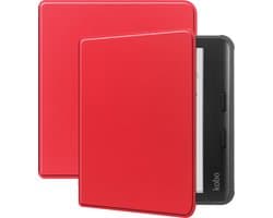 Hoes Geschikt voor Kobo Libra Colour - E-reader Hoesje Bescherm Hoesje Case Sleep Cover - Hoes Geschikt voor Kobo Libra Colour Hoesje - Rood