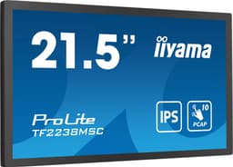 Iiyama TF2238MSC-B1 54,6 cm 10-punts optisch verlijmde PCAP open frame touchscreen monitor met IPS-paneeltechnologie, rand-tot-rand glasdesign, anti-vingerafdrukcoating en metalen behuizing, full hd, 600 cd/m² — thumbnail 1