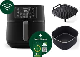 Philips Airfryer Connected 5000 Series - HD9285/96 - 7,2 liter (XXL) - Heteluchtfriteuse - 16 programma's - Quickclean Met bakvorm & grillplaat — thumbnail 16