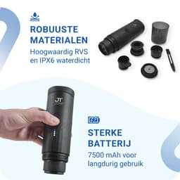 JT Products Draagbare 2 In 1 Espressomachine Zwart - Oplaadbaar - Capsules En Gemalen Koffie - Warmt Op - Koffiemaker - Nespresso - Draagbare Koffiemachine - Reis En Camping Koffiezetapparaat - Maatje — thumbnail 5