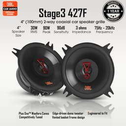 JBL Stage3 427F - Autospeakers - 4 Inch (100mm) - 2-Weg Coaxiaal - 90 Watt - 2 stuks - Zonder Grill — thumbnail 4