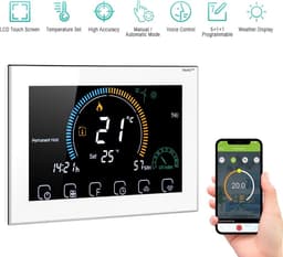 TechU™ Smart Thermostaat Relax – Wit – Alleen voor Elektrische Vloerverwarming – App & Wifi – Google Assistant & Alexa — thumbnail 1