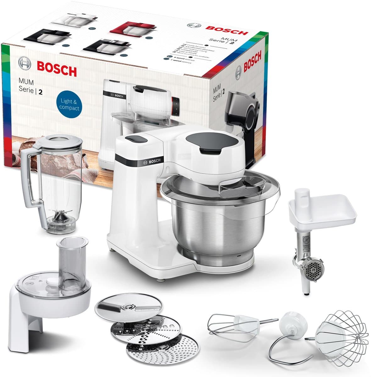 Bosch MUMS2EW30 - Keukenmachine - 700W - Wit — afbeelding 1