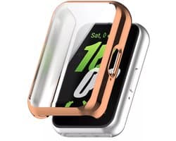 Strap-it Schokabsorberend TPU soft case hoesje - geschikt voor Samsung Galaxy Fit 3 (rosé goud)