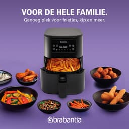 Brabantia Airfryer XXL - 5.7 liter - Digitaal Touchscreen - 6 Kookprogramma's - Tot 5 Personen - 80ºC tot 200ºC - 1700 Watt - BBEK1137 — thumbnail 2