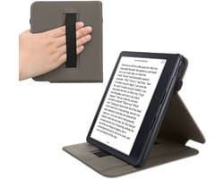 kwmobile e-reader hoesje geschikt voor Kobo Libra Colour hoes - E reader flip case van kunstleer - Ereader cover met handgrip en stand - In roségoud