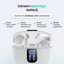 Siltcon® SoundWave Pro 2 - Oortjes Draadloos - Draadloze Oordopjes – Bluetooth Oordopjes – Oordopjes Draadloos – Oortjes - Oordopjes - Draadloze Oortjes Bluetooth - Noise cancelling ENC - Universeel - BT 5.4 - Wit — thumbnail 4