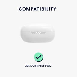 kwmobile cover voor oordopjes case - geschikt voor JBL Live Pro 2 TWS - Trendy beschermhoes draadloze oordopjes in donkergroen — thumbnail 3