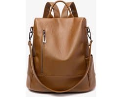 Rugzak - Dames Rugtas - Kwalitatieve Kunstleren Rug Tas - Duurzaam en Stijlvol - Dames - Anti-Diefstal Rugzak - Spatwaterdicht - Laptop - Boekentas - Werk - School - City Rugzak Meisje - zacht PU-leer - Kunstleer - Dames - Waterdicht