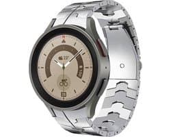 Strap-it Smartwatch bandje - Stalen Special horlogeband - geschikt voor Samsung Galaxy Watch 7 (40 & 44mm) / Galaxy Watch 6 (Classic) / Galaxy Watch 5 / Galaxy Watch 5 Pro / Galaxy Watch 4 / Galaxy Watch 4 Classic / Watch FE - zilver