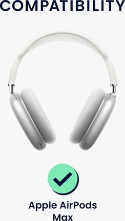 kwmobile cover voor over-ear koptelefoon - geschikt voor Apple AirPods Max / AirPods Max 2 - Van flexibel silicone - In wit — thumbnail 5
