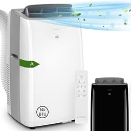 Klarstein Mobiele airconditioner met luchtafvoerslang, 4-in-1 airconditioner, ventilator, luchtontvochtiger & nachtmodus, kleine & draagbare airconditioner voor thuis & op kantoor, laag verbruik, 14000BTU,1 kW voor 65 m² - Afstandsbediening — thumbnail 15