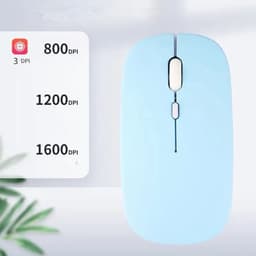 Draadloze oplaadbare geluidloze klik ergonomische bluetooth soft-touch muis (blue) — thumbnail 5