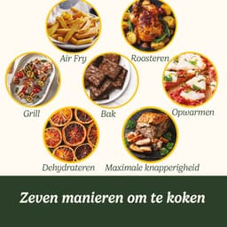Cuisinart - XXL Dual-Zone Airfryer - Heteluchtfriteuse 2x5,2 - 2400W - 7 programma's - PFAS-vrije keramische coating - 2 manden voor tot 12 porties - Zwart — thumbnail 3