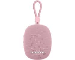 Mini Speaker Bluetooth 5.3 - 12+ Uur Afspeeltijd - Spatwaterbestendig - Draadloze Speakers Klein - Rose Goud