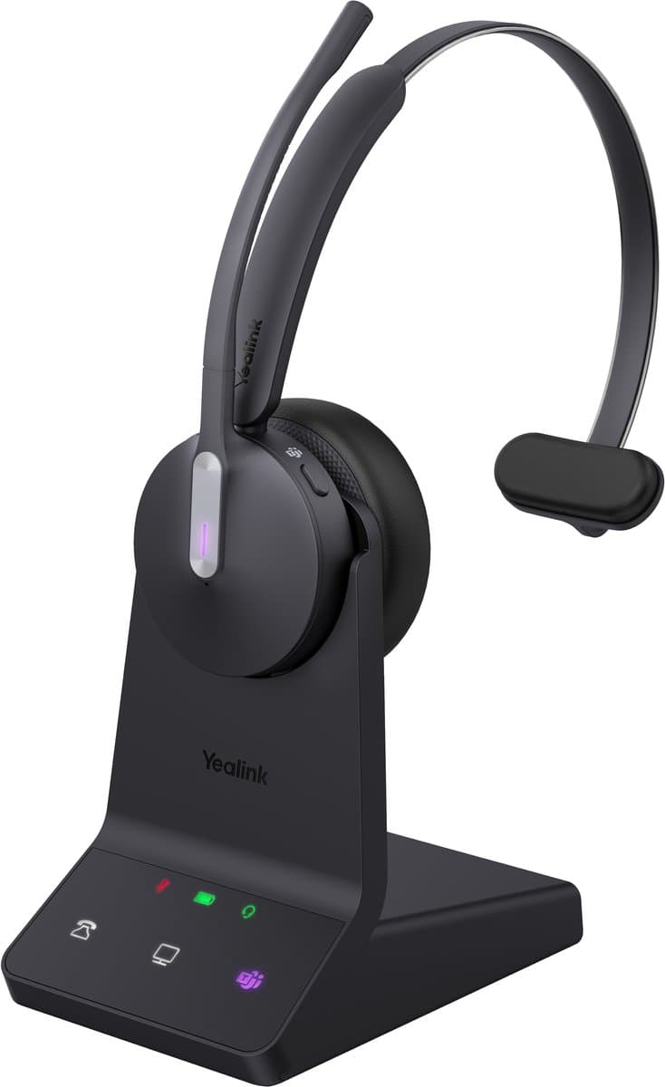 Yealink WH64 Mono Teams - Headset - DECT - bluetooth - draadloos - Micro-USB - Zwart — afbeelding 1