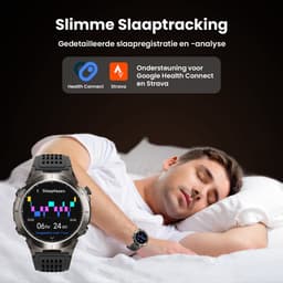 Maoo FORGE - GPS Smartwatch Heren - 1.43" AMOLED Display - 3 Bandjes - GPS (5 satellieten) - Belfunctie - 730mAh Batterij (lange accuduur) - 170+ Sportmodi - Hartslag, Bloeddruk, SpO2, Stappenteller - Kompas, Zaklamp - 1 ATM Waterdicht - Gun Metal — thumbnail 7