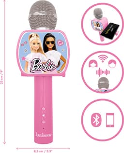Barbie Draadloze Microfoon met luidspreker, stemvervormer, uitschuifbare telefoonhouder en Bluetooth-optie — thumbnail 1
