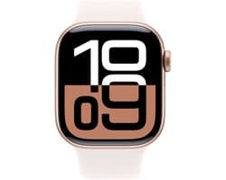 Apple Watch Series 10 - Wifi - 42mm - Rose Goudkleurig Aluminium Case met Light Blush Sportbandje - M/L