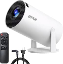 BMN® Premium Mini Beamer 2026 Editie - Smart Projector - Geschikt voor IOS en Android - WiFi 6 & Bluetooth 5.4 - Android 13.0 - Draagbaar - Thuisbioscoop - Wit — thumbnail 1
