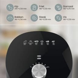 Brock Electronics Airfryer 3,5L – Heteluchtfriteuse zonder Olie – PFAS-vrij – 1300-1500W – Zwart – 6 Automatische Programma’s – Gezond Frituren – Compacte Airfryer voor Gezin of Single’s – Zwart — thumbnail 14