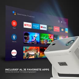 Lumenix® Ultra - Mini Beamer 2025 - Alles-in-één Smart TV Projector - Android 13 - Whale OS - Full HD Resolutie - Voor iOS & Android — thumbnail 3