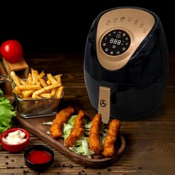 AG5200 Airfryer - Zwart - Compact - tot 4 Personen - 4 Liter - Anti-aanbak - Uitneembare Bak - Vaatwasserbestendig - Met Receptenboek - Stil- Snelkooktechnologie - — thumbnail 8