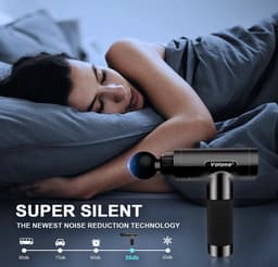 Massagepistool, Spierpercussiemassagepistool met 30 Snelheden Stille Handmassagepistool met LCD Aanraakscherm 10 Koppen Massagepistool voor Schouderlichaam Rugontspanning — thumbnail 2