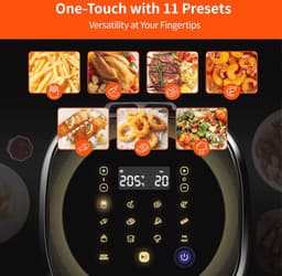 Airfryer 5L Met 11 Voorgeprogrammeerde Programma's - Slimme Heteluchtfriteuse Met Aanraakscherm, Wifi En Receptenapp — thumbnail 10