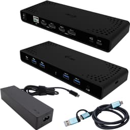 i-tec - Universal Dual 4K Docking Station – 2× HDMI + 2× DisplayPort - 85W Power Delivery - Gigabit Ethernet - Kensington-slot — thumbnail 1
