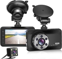 Dual Dashcam - Dashcam Voor Auto 1080p Full HD - Voor en Achter Camera Met 3-inch Lcd-Display – Auto Camera Met Bewegingsdetectie - Nachtzicht - Versnellingssensor — thumbnail 1