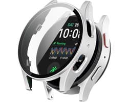 Watch case screenprotector - hoesje - gehard glas - geschikt voor Samsung Galaxy Watch 7 (44 mm) - zilver