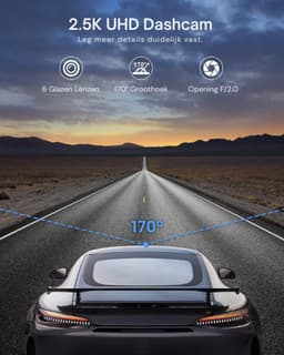 EUKI® Dashcam Voor Auto - Dashcam Auto - Dashcam Voor Auto Voor en Achter - Dashcam Auto Voor en Achter - Dashcam Voor Auto Met Wifi - Dashcam Wifi — thumbnail 5
