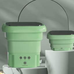 Opvouwbare mini-wasmachine - imiteert handwrijving - gezonde geïntegreerde draagbare wasmachine voor ondergoed - groen Wasmachine rek — thumbnail 2