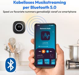 MEDION S66884 Douche radio met Bluetooth (badkamerradio, FM radio, zuignap, LED display, IPX6 waterproof, geïntegreerde oplaadbare batterij, MD43884) zwart — thumbnail 4