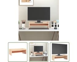 vidaXL Laptop Stand - Monitorstandaard - Monitorstandaard 50x24x16 cm massief grenenhout - Pc Bureau - Bureauspullen - Ergonomisch Werken