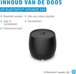 HP Bluetooth Speaker 360 – Draadloze Speaker – 360° Geluid – Zwart — thumbnail 2