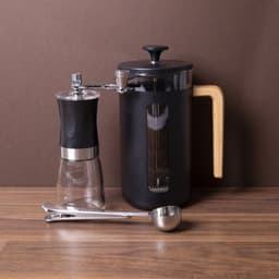 3-delige Cafetière Geschenkset met zwarte Pisa 8-kops Cafetière, Handmatige Koffiemolen en Koffiemaatschep — thumbnail 2