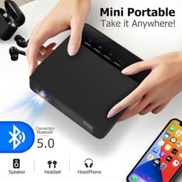 Equivera Mini Beamer - Draagbare Beamer - Beamer - Mini Beamer Projector - Projector - Mini Projector — thumbnail 2