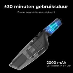 kruimeldief met oplaadstation - Handstofzuiger- 100W Krachtige Zuigkracht - HEPA 13 Filter - Zedar S500 — thumbnail 10